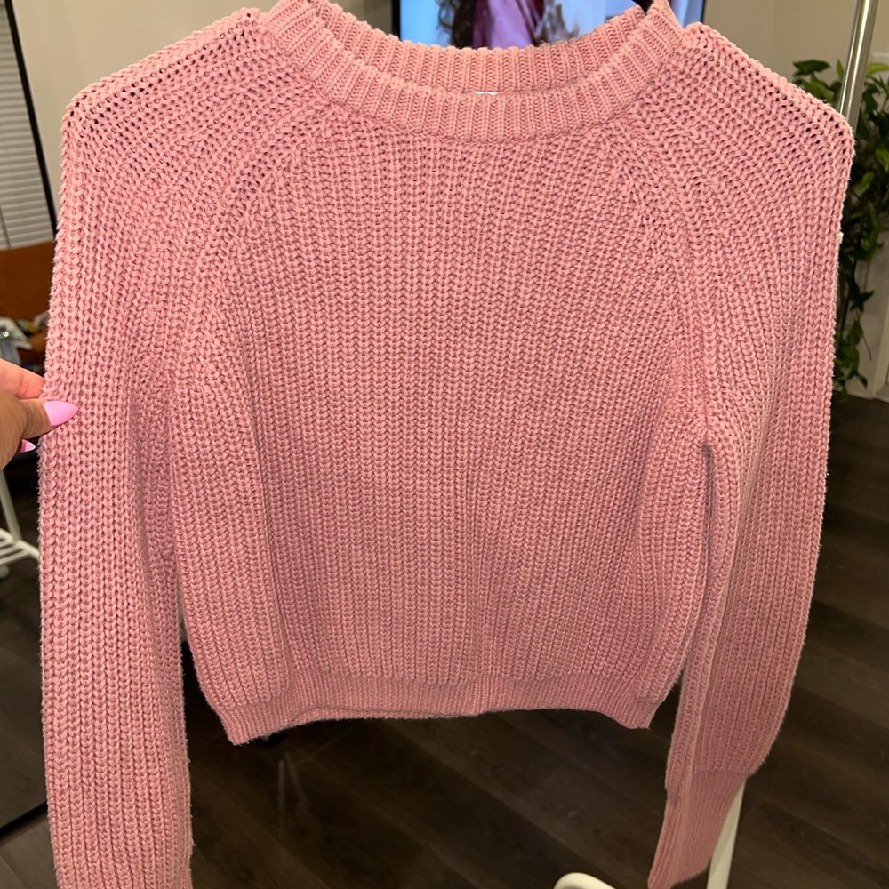 Pink Cropped Sweater